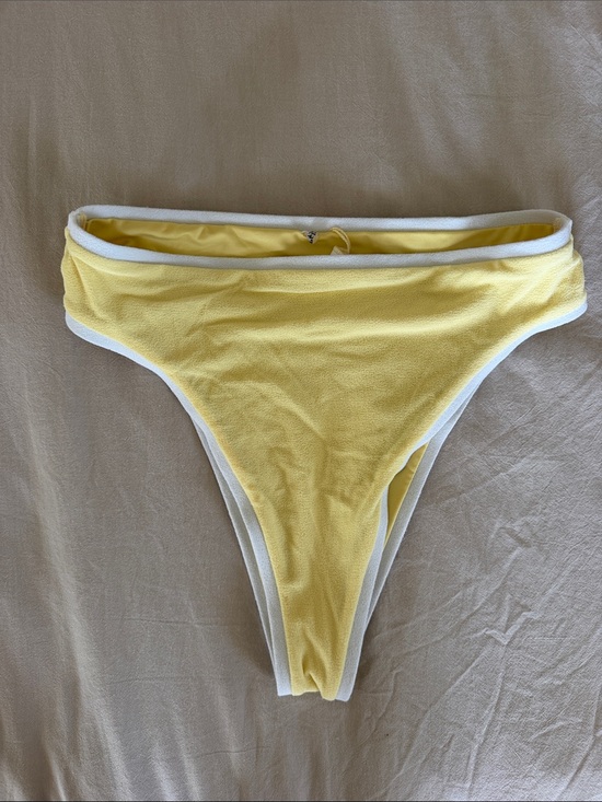 Vitamin A Other - Vitamin A Yellow and White High-Cut Bikini Bottom